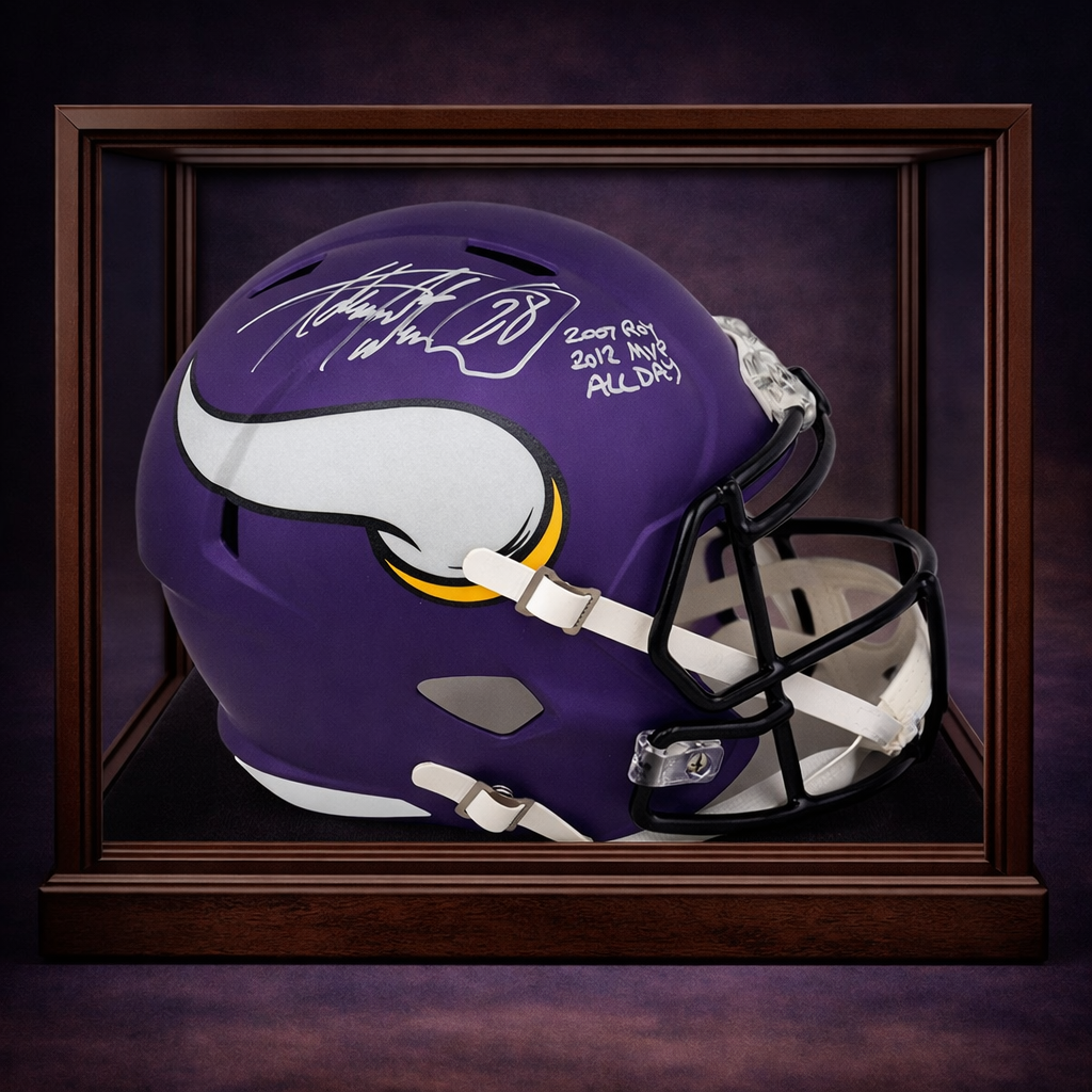 Adrian Peterson - Casco Autografiado Minnesota Vikings