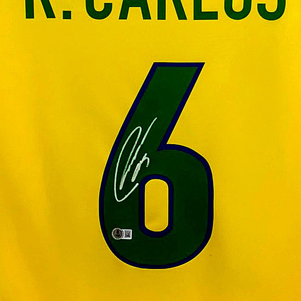 Roberto Carlos - Jersey Auténtico Autografiado Selección Brasil